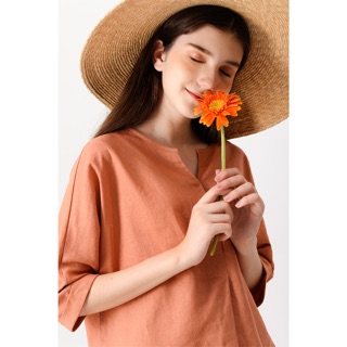 Áo tay lửng vải linen