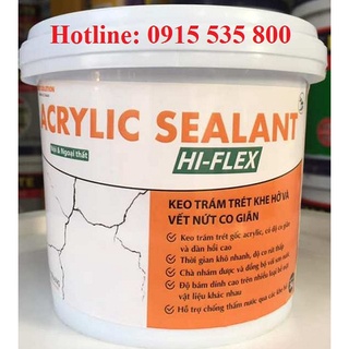 Keo trám trét xử lý vết rạn nứt tường co giãn , chống thấm, co giãn đàn hồi Acrylic Hiflex Sealant