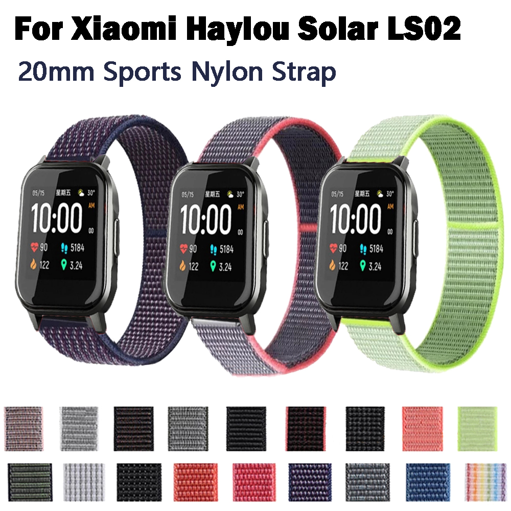 Dây đeo JANSIN chất liệu nylon cỡ 20mm cho đồng hồ thông minh Xiaomi HAYLOU Ls02
