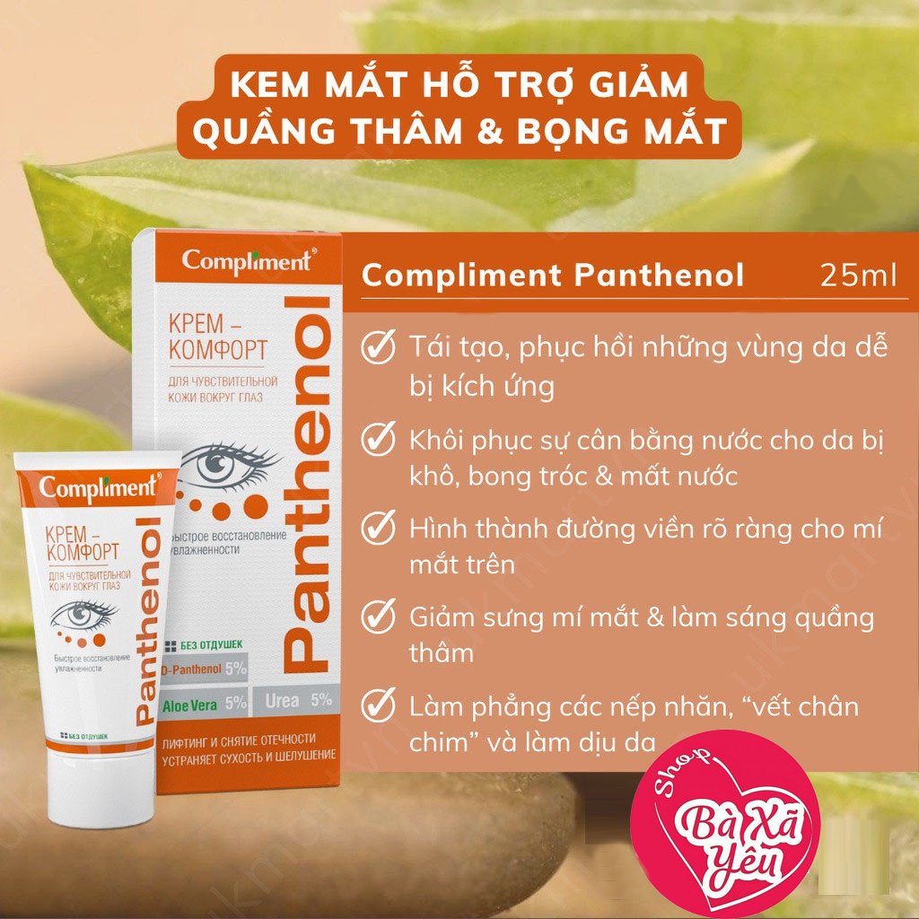 Kem Dưỡng Mắt Compliment 25ml Dịu Da, Giảm Quầng Thâm, Bọng Mắt, Lão Hóa - BX3951