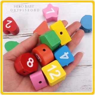 Đồng Hồ Xâu Hạt - Đồ Chơi Gỗ Cho Bé