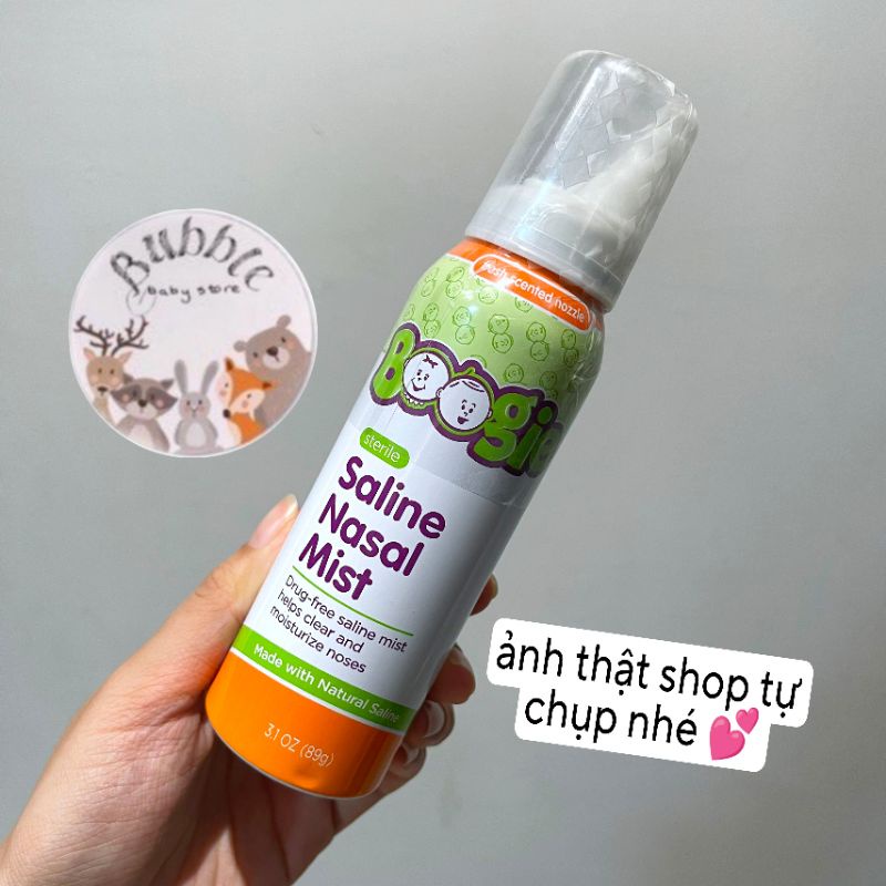 Xịt vô trùng giảm nghẹt mũi Boogie Mist Mỹ 89g