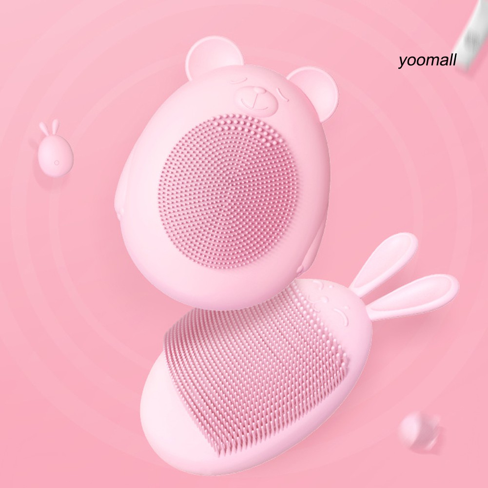 [Hàng mới về] Máy Làm Sạch Lỗ Chân Lông Loại Bỏ Mụn Đầu Đen Siêu Âm Bằng Silicon Hình Thỏ / Gấu