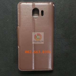 Bao da Samsung J4 / J2 Core da cao cấp, có ngăn thẻ, nắp gập chống đỡ xem phim