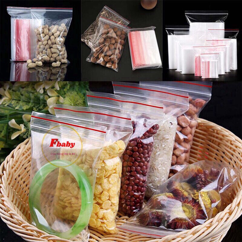 Túi Zip Túi Zip Đựng Thực Phẩm Bảo Quản Sữa Mẹ Trong Suốt Loại Dày Đẹp ( Size 14x20cm, size 20x28cm, Size 25x35cm)