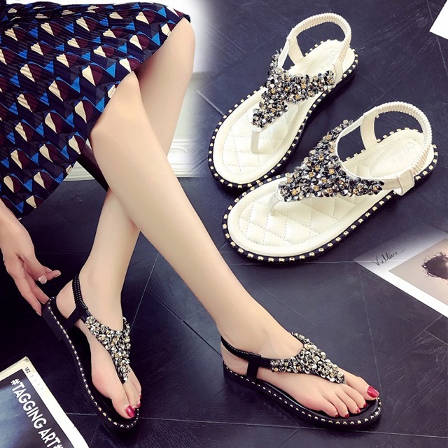 Sandal xỏ ngón đá siêu đẹp (kèm ảnh thật cuối chèn trên Shop)