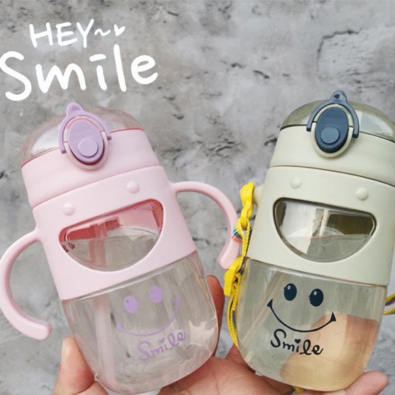 Bình Nước 400ml In Chữ Dễ Thương Cho Bé