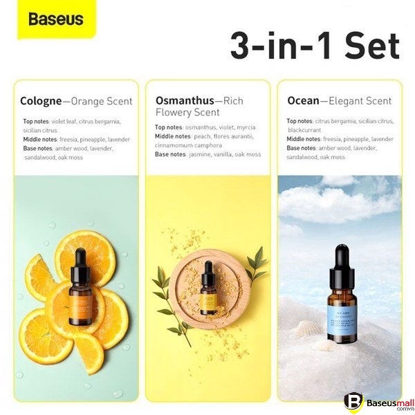 Tinh dầu tự nhiên, nguyên chất Baseus Essential Oil dùng cho máy phun sương tạo ẩm/ khử mùi