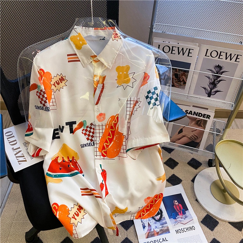 NRVP Áo sơ mi ngắn tay dáng rộng thời trang Hàn Quốc dành cho nữ