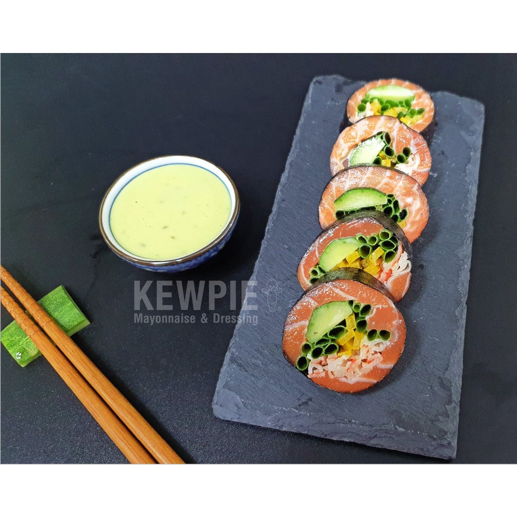 Nước Xốt Mè Rang Vị Wasabi Và Rong Biển Kewpie 210ml, 1Lit - chấm hải sản và sushi - Foodland