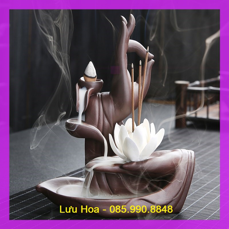 Thác xông trầm, đốt trầm, thác khói ngược Bàn Tay Phật - Trừ tà khí, hút tài lộc . | BigBuy360 - bigbuy360.vn