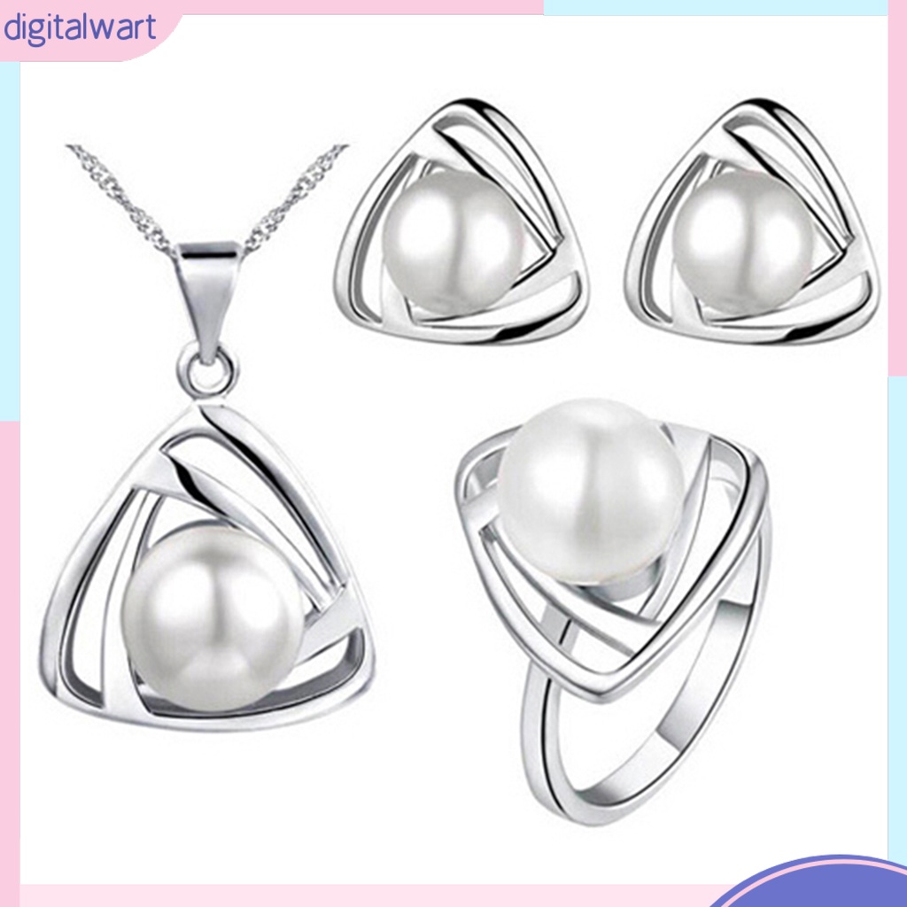 Bộ Trang Sức Mặt Ngọc Trai Nhân Tạo Thời Trang Dành Cho Nữ