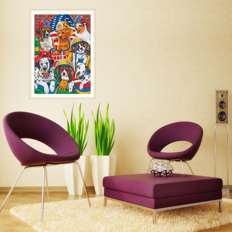 Bộ Tranh Đính Đá 5D Tự Làm Hình Chú Chó Blala Trang Trí Nhà Cửa