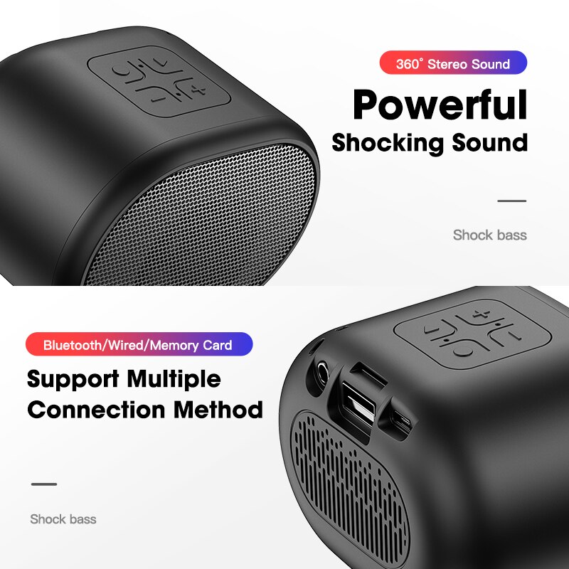 Portable Bluetooth Speaker Deep Bass TWS Speakers for Bicycle IPX5 Waterproof Subwoofer Home Theater Column Support TF Card