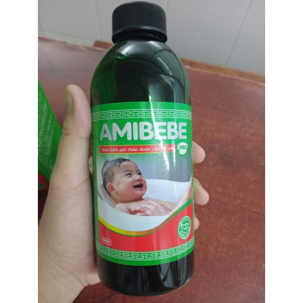 Nước tắm thảo dược Amibebe mẫu mới 400ml chính hãng