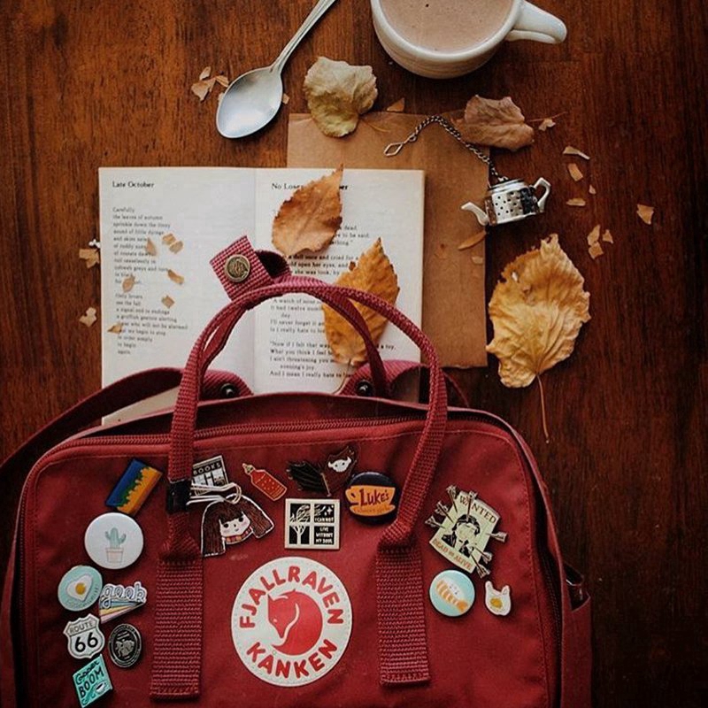 Ba Lô Kanken Fjallraven Vải Canvas Phong Cách Hàn Quốc Cho Nữ (MID 16L)