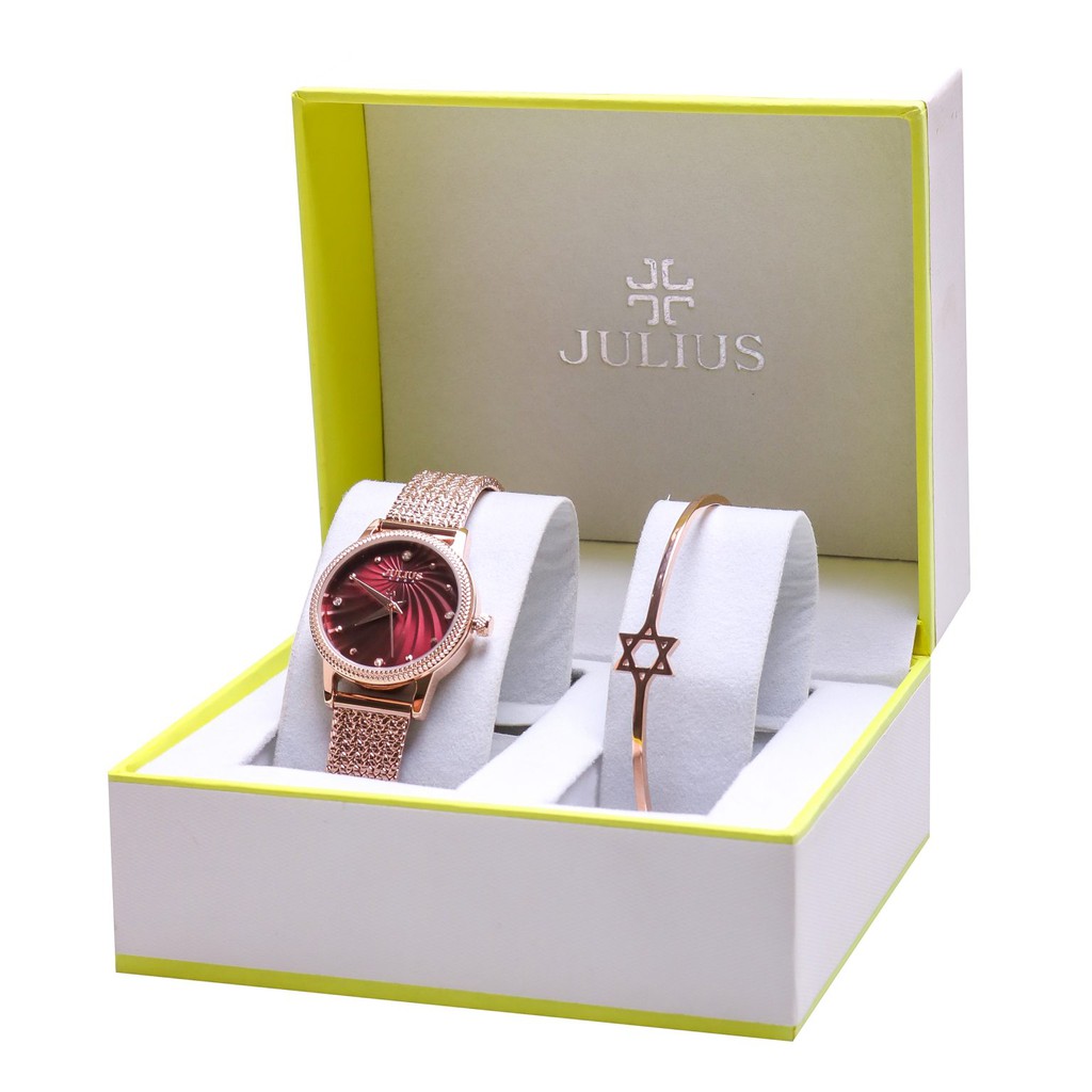 Đồng hồ nữ JA-1219C Julius Hàn Quốc dây thép