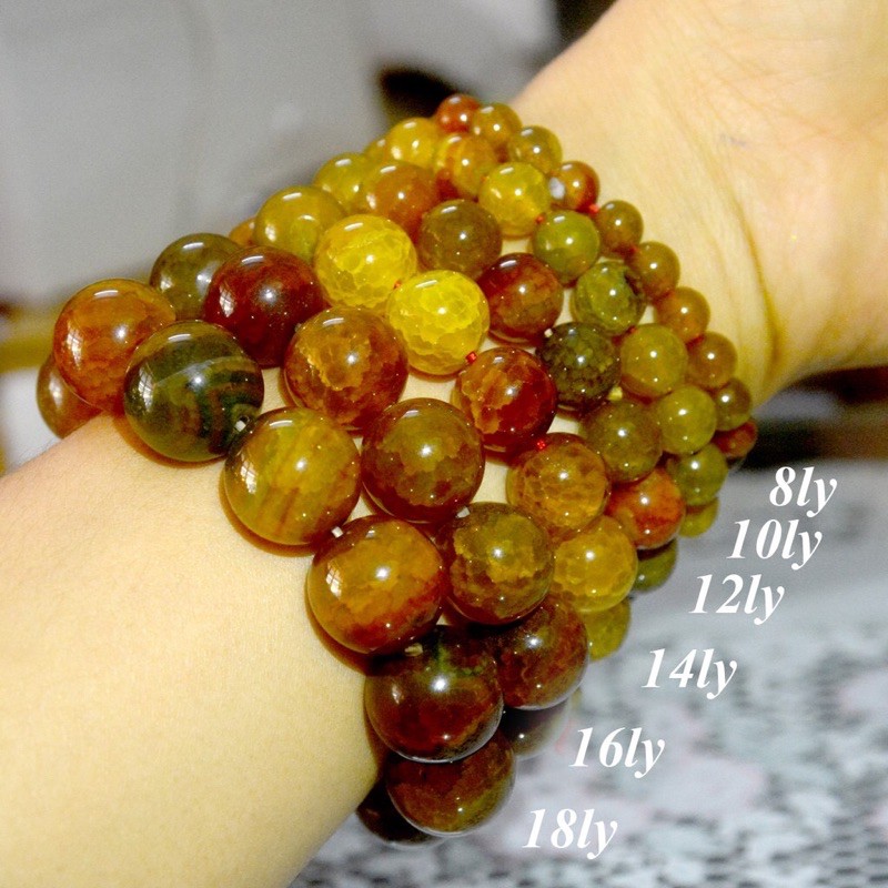 Vòng tay chuỗi đá mã não Vân rắn