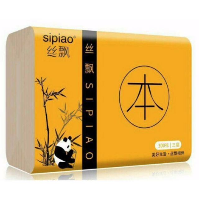[DEAL KHỦNG TRỢ GIÁ] 1 gói 300 tờ giấy ăn Gấu trúc Sipiao cỡ nhỏ siêu dai