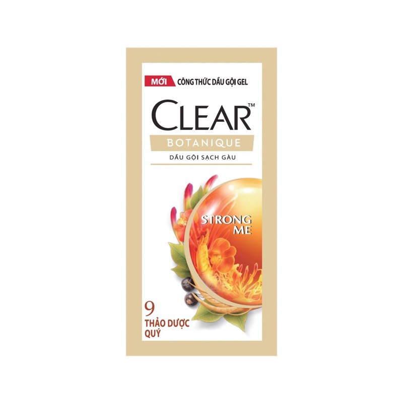 DÂY 12 GÓI DẦU GỘI CLEAR 9 THẢO DƯỢC QUÝ 6G