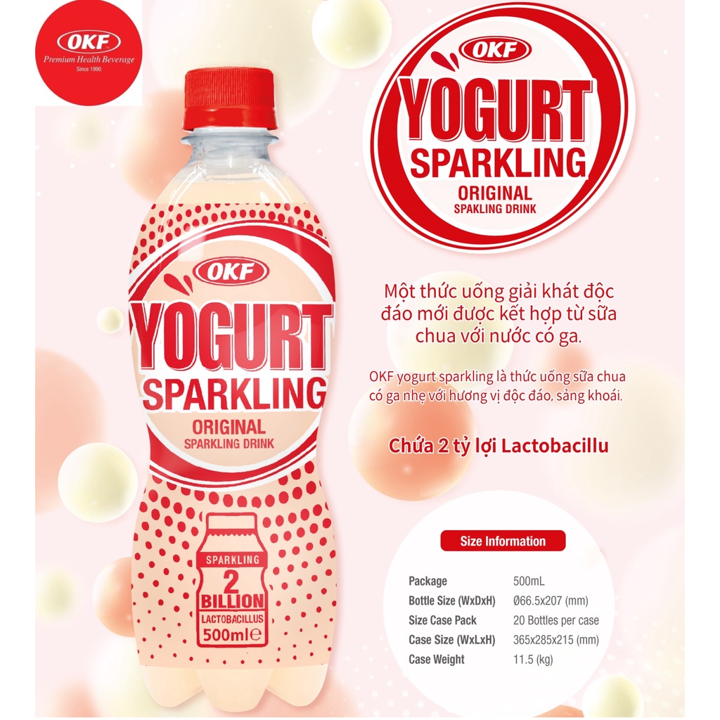 Yogurt Sparkling - Sữa chua có ga OKF 500ml