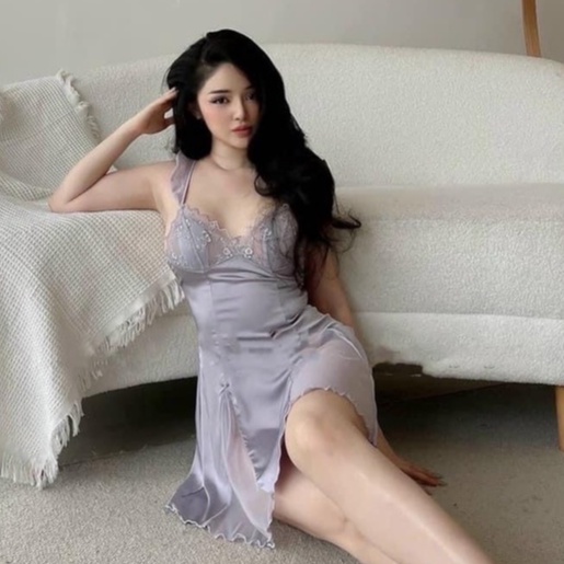 Váy Ngủ Lụa Cánh Tiên Body - Sp081