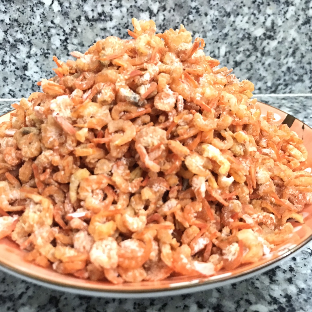 Tôm khô loại nhỏ Cà Mau loại bình dân, chuyên nấu canh, nấu nước dùng, kho rim. vệ sinh an toàn thực phẩm thientustoret
