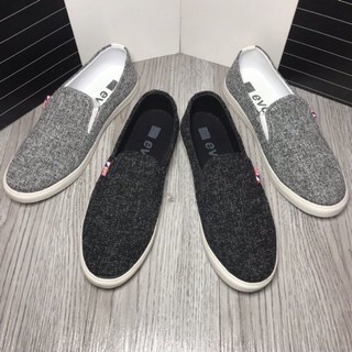 (Ảnh Thật) Giày lười nam E VO Chất Vải đế êm 2 màu cho anh rm cực rẻ