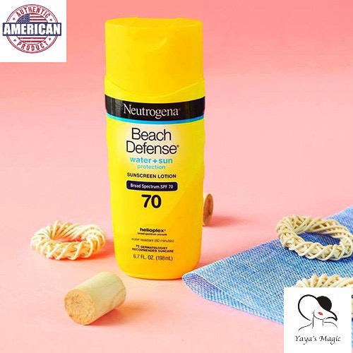 (Bill Us) Kem Chống Nắng Neutrogena Beach Defense Sunscreen Lotion SPF70