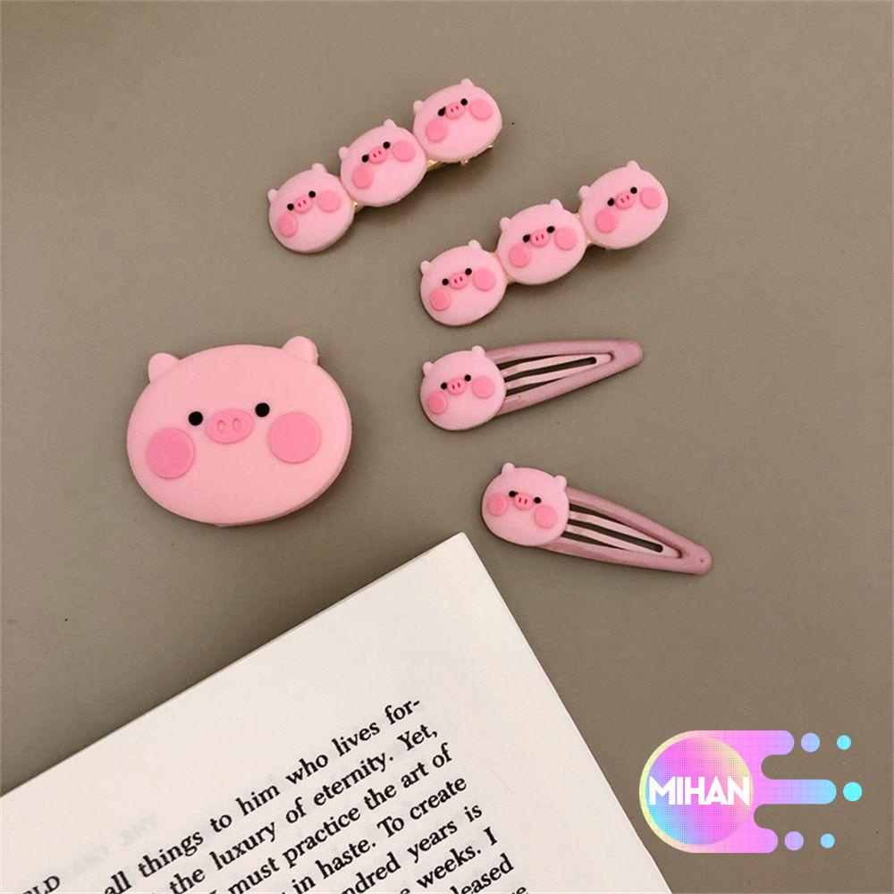 Kẹp Tóc Mái Màu Hồng Dễ Thương Dành Cho Nữ Mihan1 2021