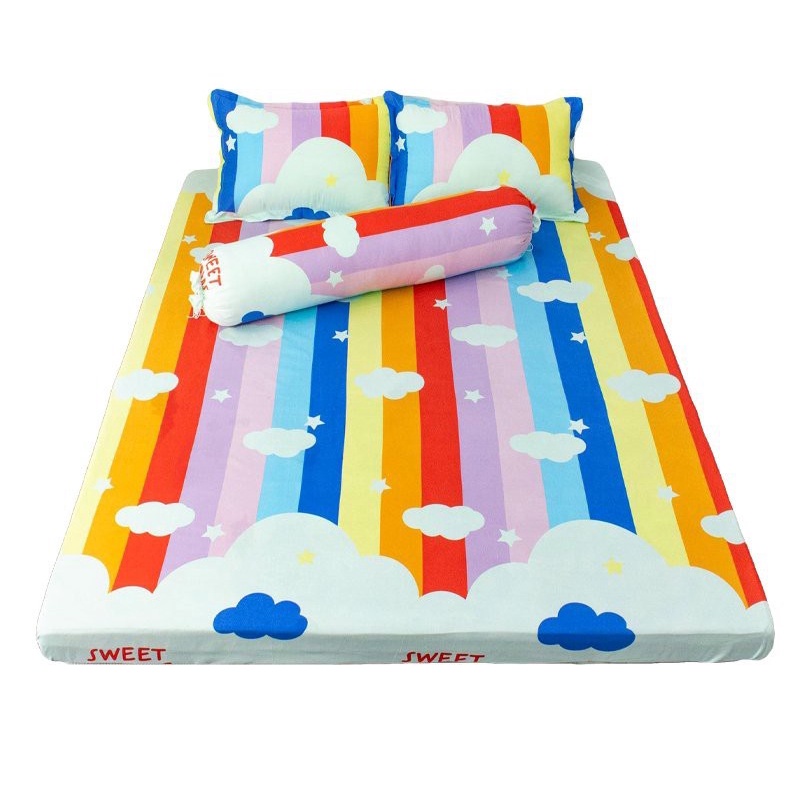 Bộ Drap giường 2022 Ga Nệm Cotton Poly 3 Món 1m2 1m4 1m6 1m8 2m2  - Bộ Drap Gối  GC34-Gc44