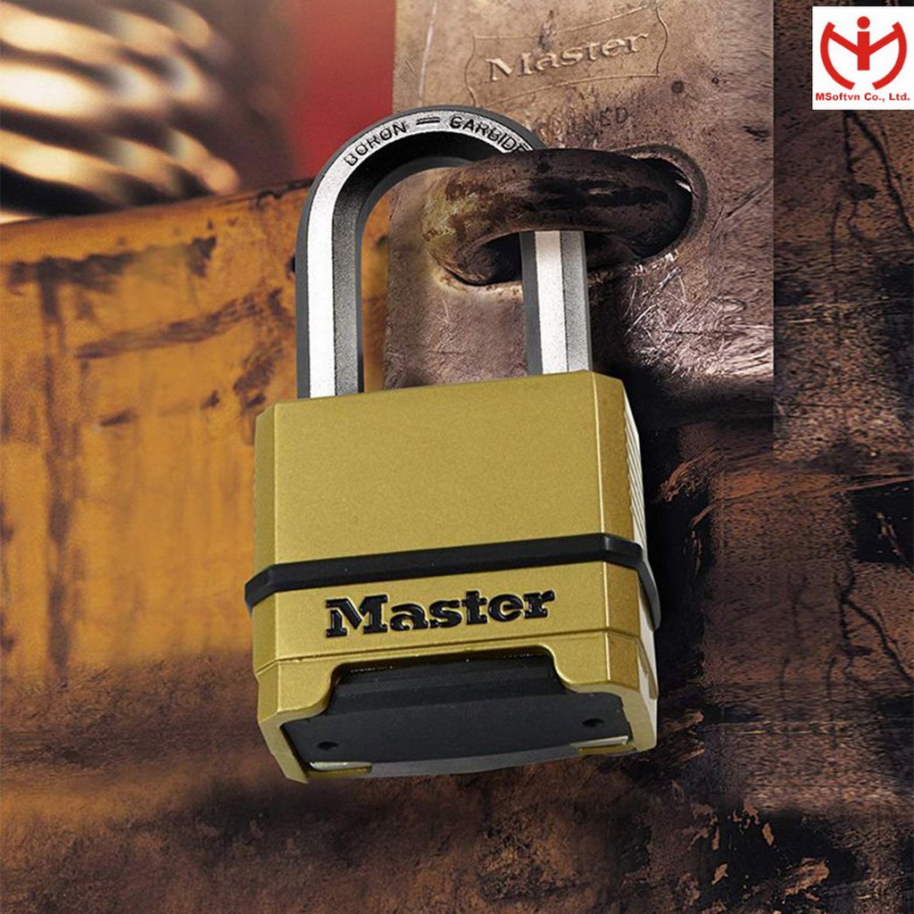 [Hỏa tốc HCM] Ổ khóa số Master Lock M175 DLF thân đồng càng dài - MSOFT