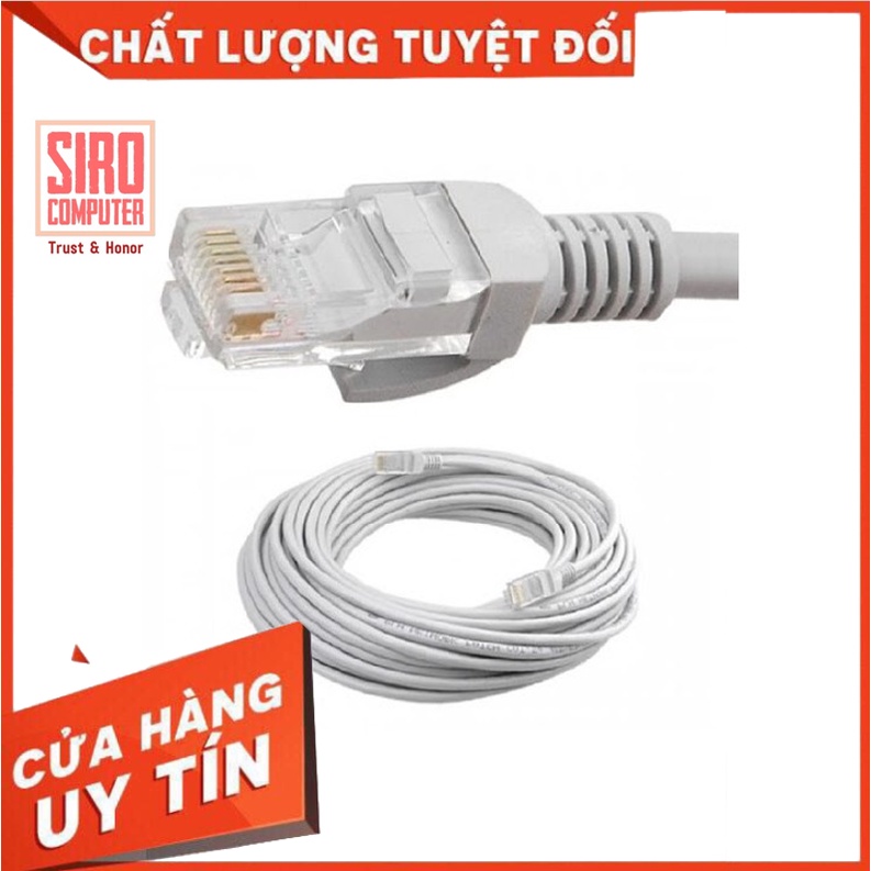 Dây mạng internet bấm sẵn 2 đầu 25m - 50m - Cáp mạng AMPLX màu trắng
