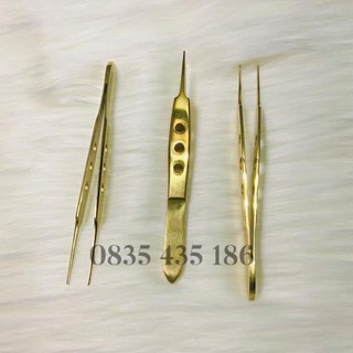 Nhíp 3 lỗ vàng cao cấp có mấu