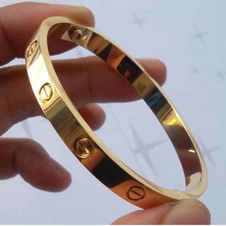 [ xả kho ] Vòng tay nam nữ hình đinh chất liệu titan VT001T