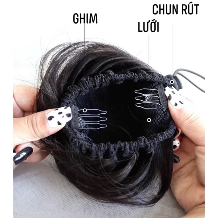 Búi tròn tóc thật cao cấp Hàn quốc