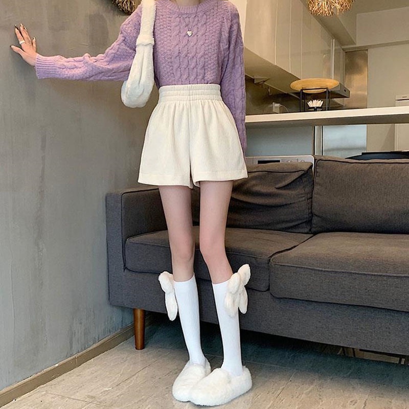 B&amp;G Quần Short Lưng Cao Ống Rộng Phong Cách Hàn Quốc Cho Nữ quần đùi nữ JL-DK-23