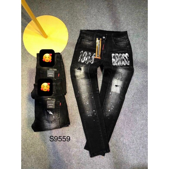 Quần jean nam cao cấp mẫu mới phối dây kéo lệch chuẩn from phong cách thời trang hàng Shop HH_STORE_FASHION