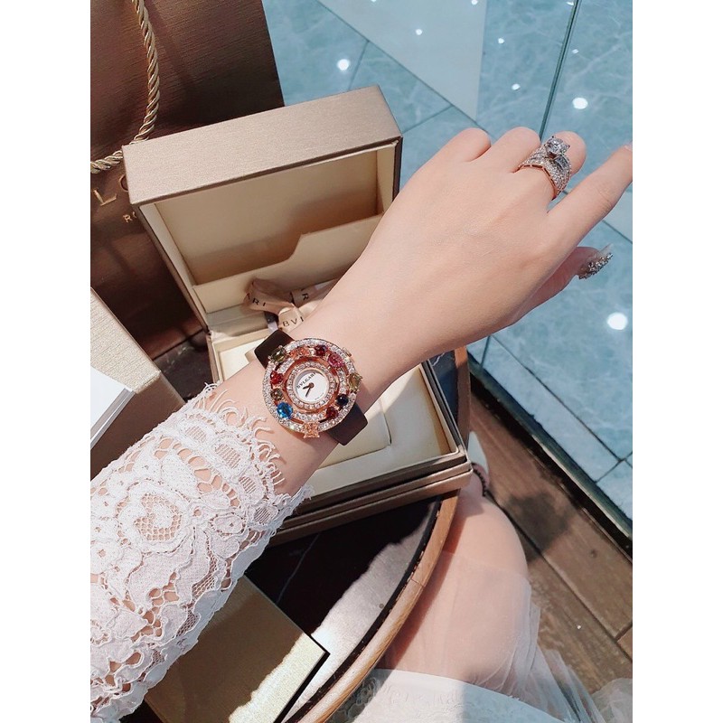 Đồng Hồ Nữ BVLGARI Dây Da Cao Cấp