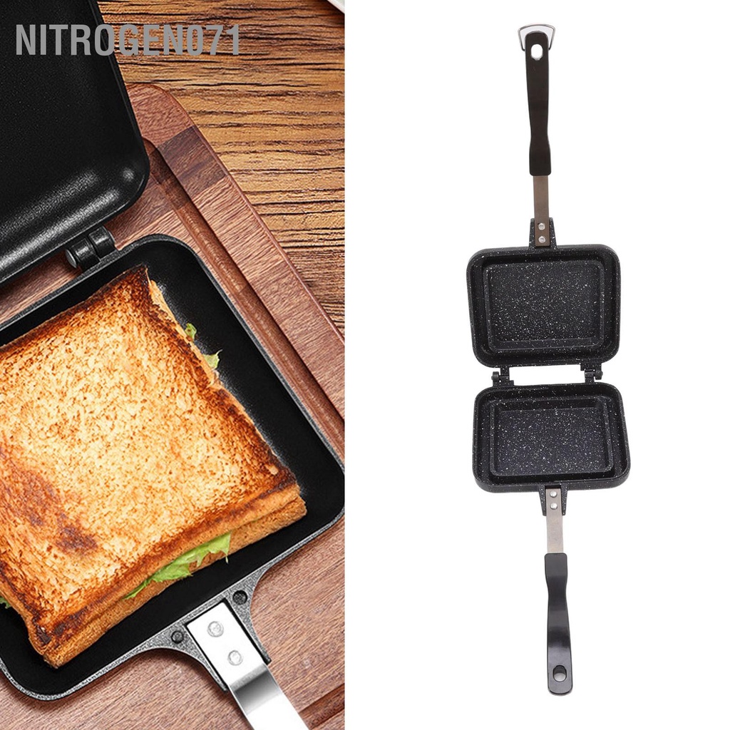 Bánh sandwich nướng Bít tết chiên/Máy làm bánh mì chảo có thể tháo rời kẹp hai mặt Chảo chiên không dính cho trứng nướngNitrogen071