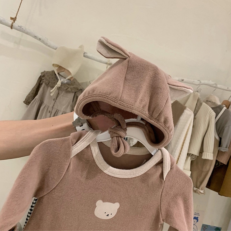 Áo liền quần tay dài kiểu dáng giản dị phong cách mùa thu cho trẻ nhỏ