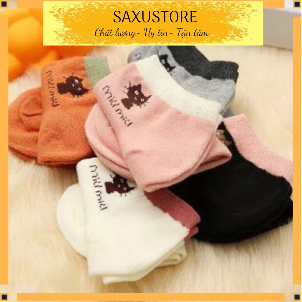 🧦 Combo 10 đôi Tất Cổ Ngắn Lố 10 Đôi Cực Xinh, Hàng Xuất Hàn