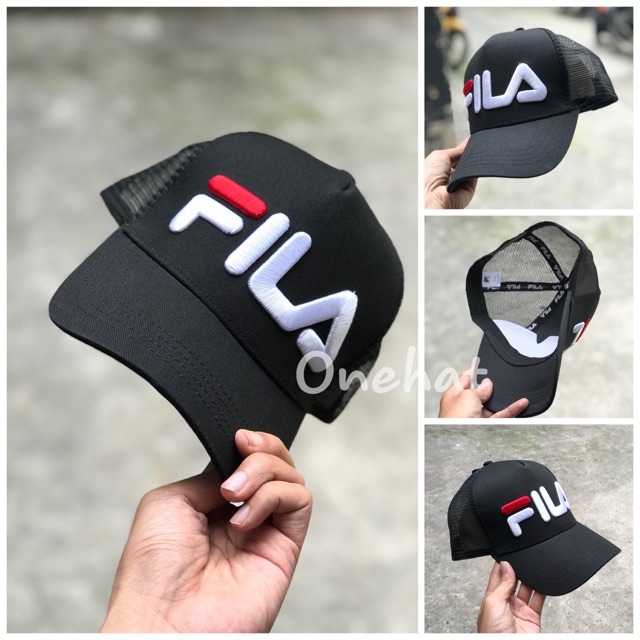 Nón Fila Trucker lưới fom vuông Nhập xịn authentic