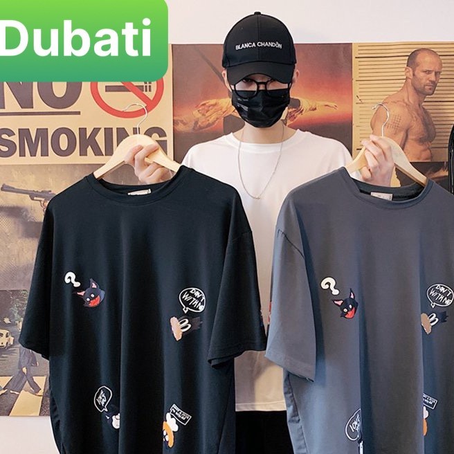 ÁO THUN NAM NỮ STICKER PATCH NHẬT BẢN FROM RỘNG TAY LỠ CHẤT VẢI MỀM MỊN- DUBATI FASHON