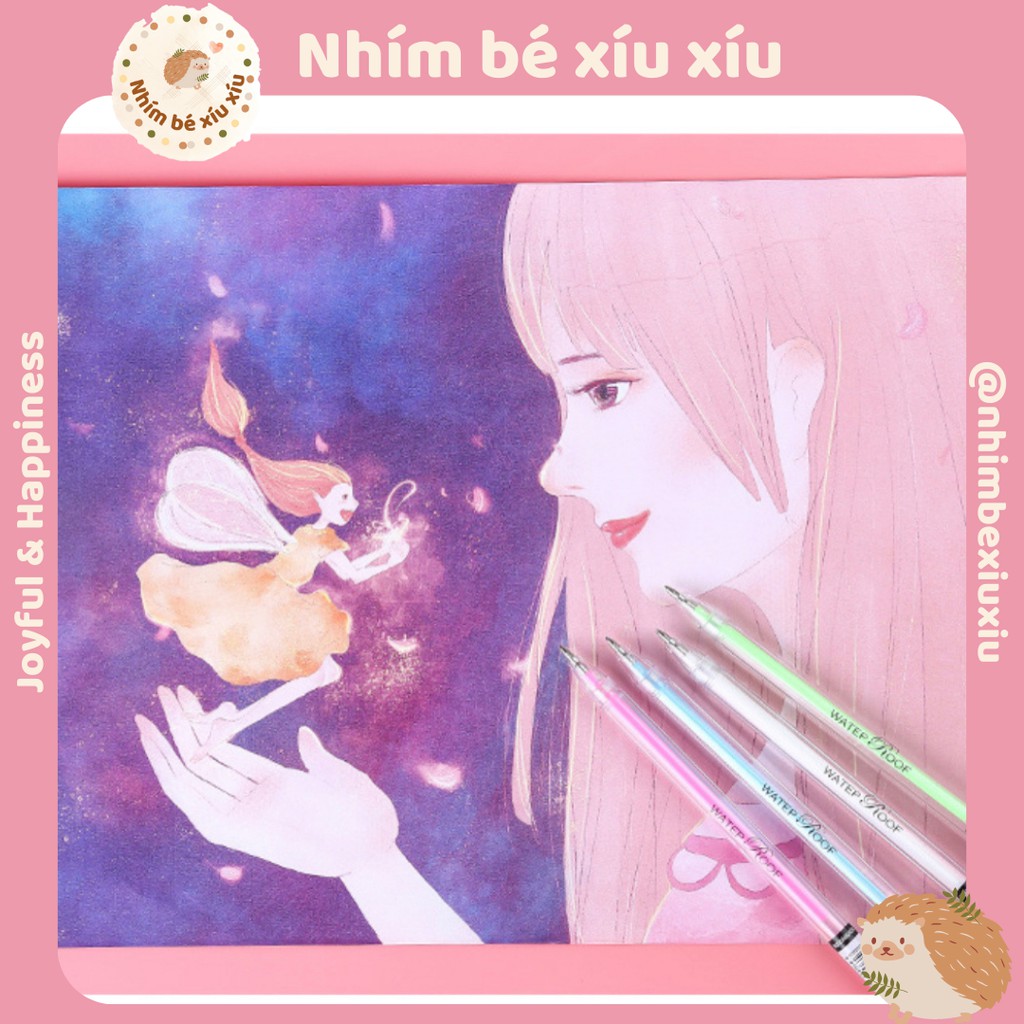 Bút nhũ Resun mực dạ quang cao cấp  có thể viết trên nền giấy đen ngòi 0.8mm VT264