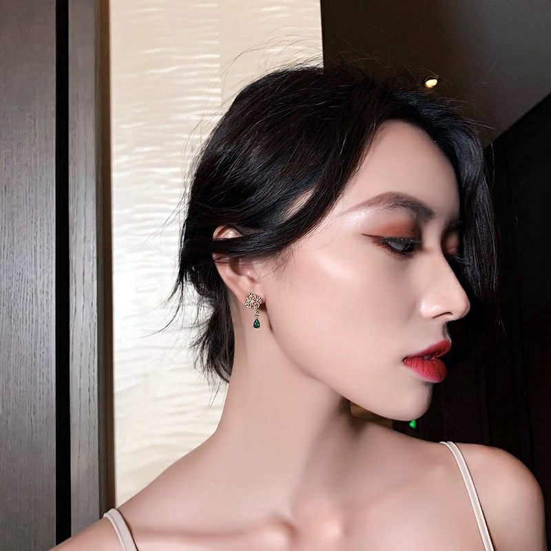 Bông tai tua rua bất đối xứng hình bướm MS141