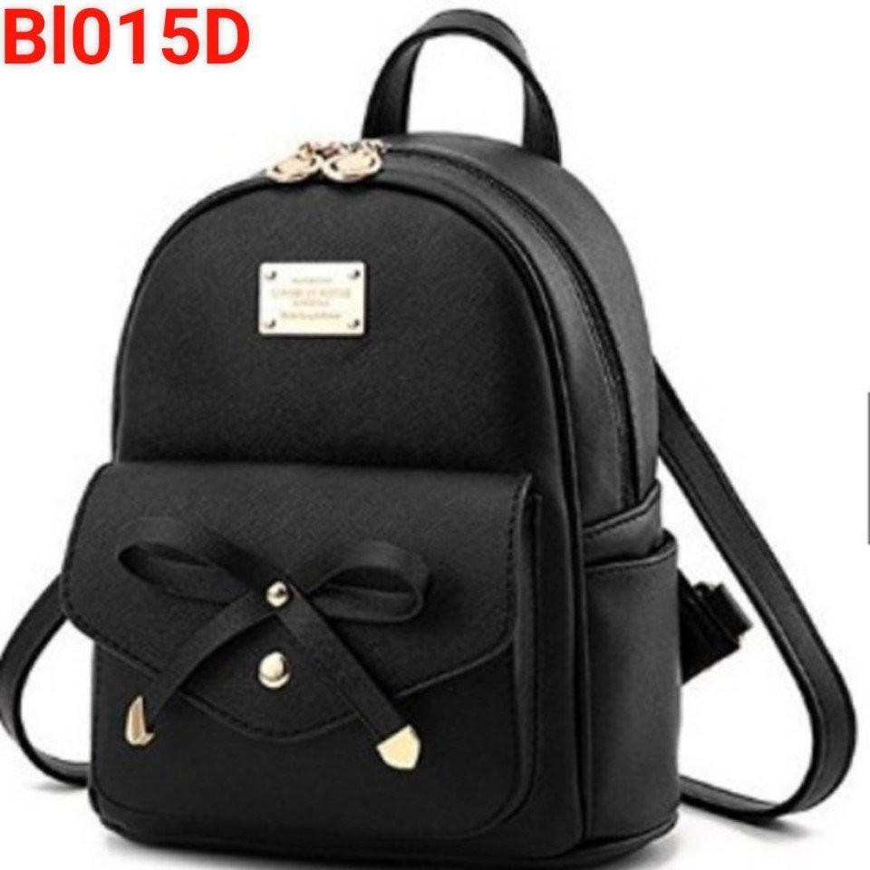 Balo nơ thời trang nữ đi chơi mini đính nơ kích thước 25cm