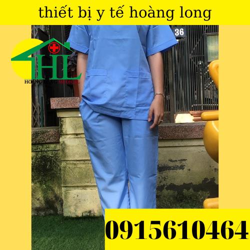 Bộ Scrubs Bác Sĩ, quần áo phòng mổ, đồng phục phẫu thuật, đồng phục spa hàng phổ thông xanh dương