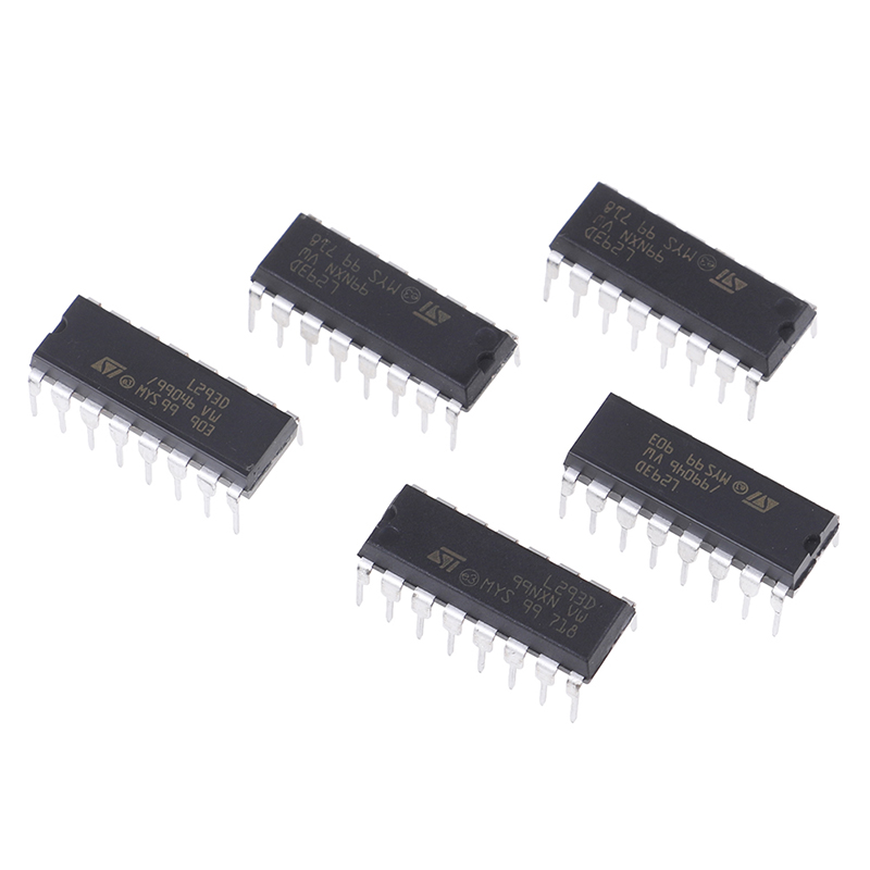 CHANNEL Bộ 5 Linh Kiện Điện Tử Ic St L293D L293 Dip16 Nvcs