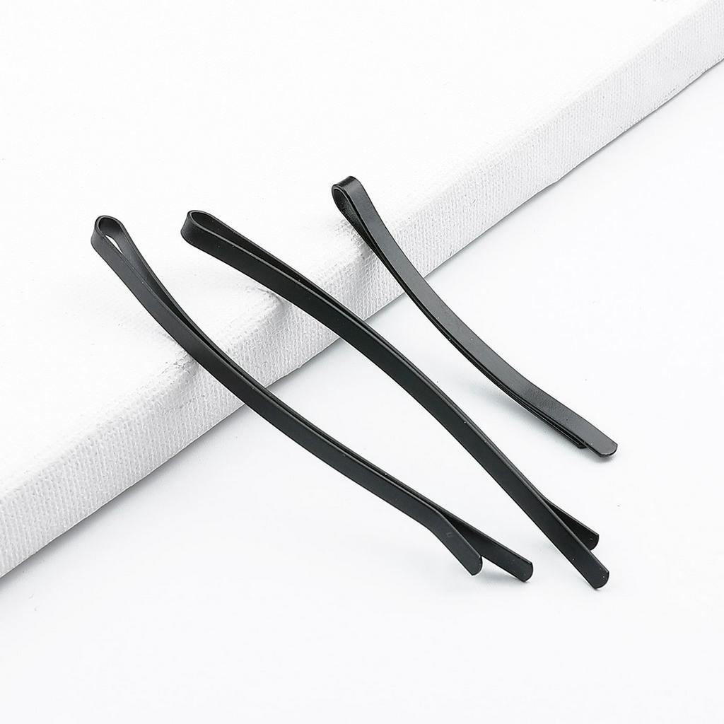 BEADIA 12 Kẹp tóc Beadia màu đen đơn giản thời trang cho nữ